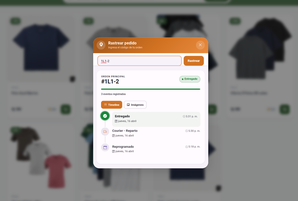 Sistema de tracking de envios courier en Peru